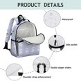 thumbnail image 4 of Bichon Frise and Cherry Blossom Cute School Backpack Bag for School with Padded Back and Adjustable Shoulder Straps 15.25"x11.5"x5.25", 4 of 5