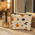 thumbnail image 5 of Halloween Zipper Cosmetic Bag Multi Patterns Spooky Makeup Pouch Reusable Canvas Travel Storage Bag For Makeup Toiletries Small Accessories, 5 of 7
