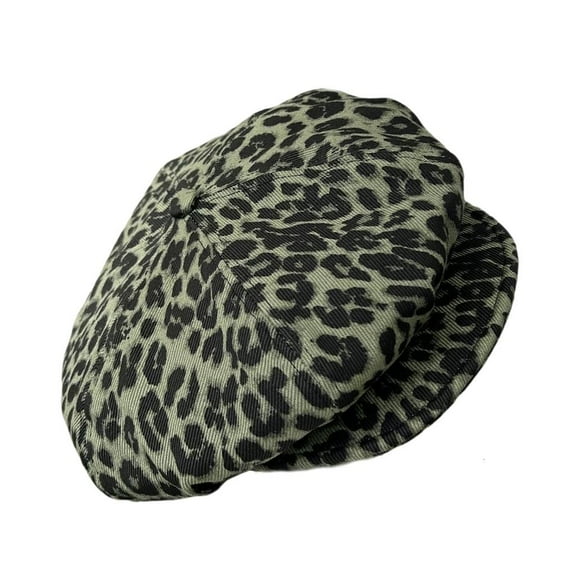 Weflink Antique Pattern Octagonal Cap Breathable PU Brims Newsboys Hat for Women