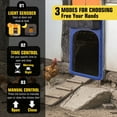 thumbnail image 6 of LELINTA Automatic Chicken Coop Door, Solar Battery Powered Chicken Coop Door, IP44 Waterproof Chicken Door Opener Light Sensor, Daily Programmable Timer, Remote Control, 6 of 8