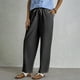 thumbnail image 3 of Pantalones palazzo con cintura elástica para mujer: detalle de encaje, cordón, pierna ancha con bolsillos, pantalones informales para todas las estaciones, 3 of 6