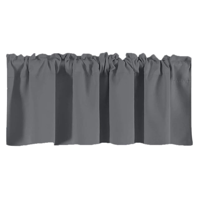 Thermal Insulated Short Window Curtain 57x18 Inch Rod Pocket Single Panel for Kitchen Bathroom Living Room Blackout Sun Protection