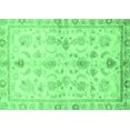 thumbnail image 1 of Ahgly Company Indoor Rectangle Oriental Emerald Green Traditional Area Rugs, 7' x 9', 1 of 4