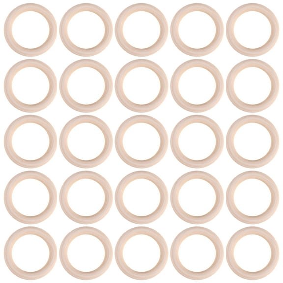 25 Pcs Natural Wood Rings 70mm Unfinished Macrame Wooden Ring Circles for DIY Craft Pendant Jewelry Making