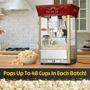 Great Northern Popcorn 8oz Matinee Popcorn Machine with Accessories, Red