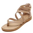 thumbnail image 1 of Sandalias Mujer Estilo Plano Verano Sencillo Tacón Bajo Retro Zapatos de Mujer Cómodos y Versátiles, 1 of 4
