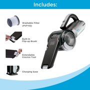 BLACK+DECKER dustbuster Pivot Cordless Handheld Vacuum, for Home & Car, with Pivoting Wide Mouth Nozzle, BDH2000PL, Black