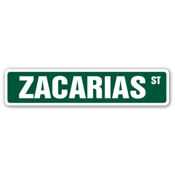 ZACARIAS Street Sign Childrens Name Room Sign | Indoor/Outdoor |  36" Wide