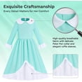 thumbnail image 3 of G*irls Halloween Princess Dress with Accessories, Blue Princess Dress with Wig Wand Crown Earrings and Star Earrings, 3 of 5