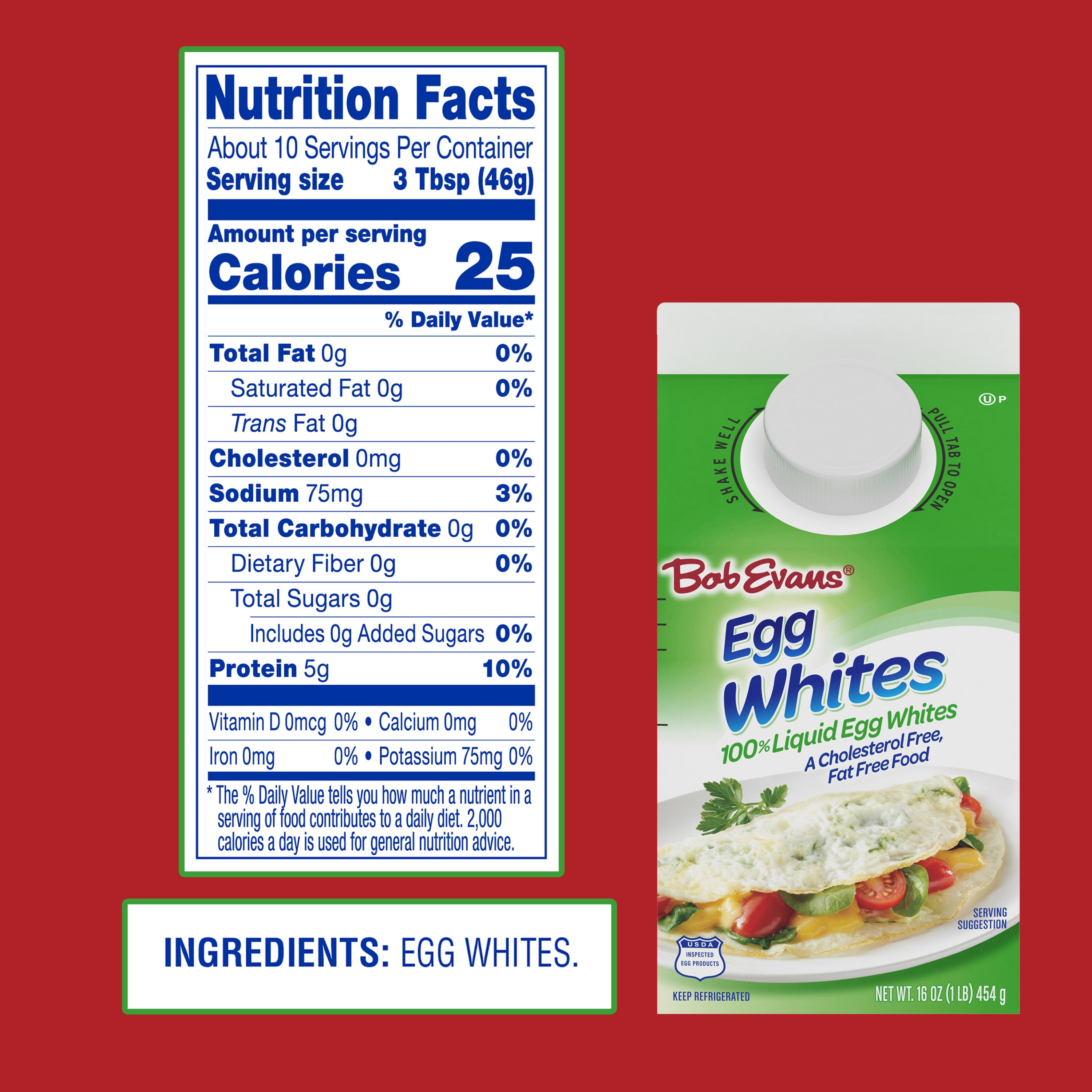 Bob Evans 100% Liquid Egg Whites, 16 oz