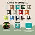 thumbnail image 5 of WestinTrends Aruba 2-Tier Outdoor HDPE Modern Adirondack Square Patio Side Table, Turquoise, 5 of 14