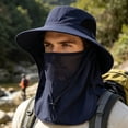 thumbnail image 6 of HCBY UPF50+ Full Coverage Fishing Sun Hat, Quick Dry Breathable Bucket Hat with Detachable Face Mask Neck Flap, Windproof Foldable Outdoor Hat for Hiking Cycling Camping, 6 of 6