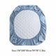 thumbnail image 3 of Protector de colchón Sábana ajustable 59x78 pulgadas | Funda de poliéster impermeable Blanco, Gris, Azul | Ajuste seguro de envoltura de 360°, costuras duraderas, ropa de cama suave y transpirable, 3 of 6