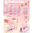 thumbnail image 6 of Pink Desk Accessories, 24Pcs Pink Office Supplies and Desk Organizers, with Tape Dispenser, Stapler, Staple Remover, Ect, Gift Box Packaging, 6 of 7