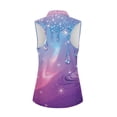 thumbnail image 2 of HUIACONG Golf Shirt with Glitter Dripping Galaxy Pattern, Sleeveless Golf Shirt for Golf and Tennis Outdoor Activities, 2 of 7