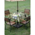 thumbnail image 3 of Outdoor Tablecloth with Umbrella Hole and Zipper, Snowman Square Table Cloth 54x54 Inch Waterproof Tablecloth, Christmas Green Balls Snowflakes Farmhouse Plaid Picnic Table Cover for Patio Camping, 3 of 7