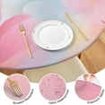 thumbnail image 4 of Pastel Floral Watercolor Pattern Round Fitted Tablecloth with Elastic Edge,Dining Table Cover Waterproof,Outdoor Round Tablecloth for Camping,Dining,Indoor and Outdoor, 4 of 7