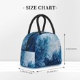 thumbnail image 2 of Salouo Abstract Ocean Waves for Insulated Lunch Bag for Women/Men - Leakproof Cooler Tote Bag Organizer - Reusable Lunch Box for Office Picnic Hiking Beach-One Size, 2 of 6