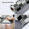 thumbnail image 3 of Peel and Stick Wallpaper Black white seamless patchwork pattern graphic dotted striped Unusual Canvas Texture Removable Wall Murals Large Wall Stickers for Living Room Bedroom Home Decoration, 3 of 5