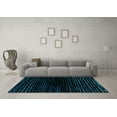 thumbnail image 3 of Ahgly Company Machine Washable Indoor Rectangle Abstract Turquoise Blue Modern Area Rugs, 5' x 7', 3 of 4