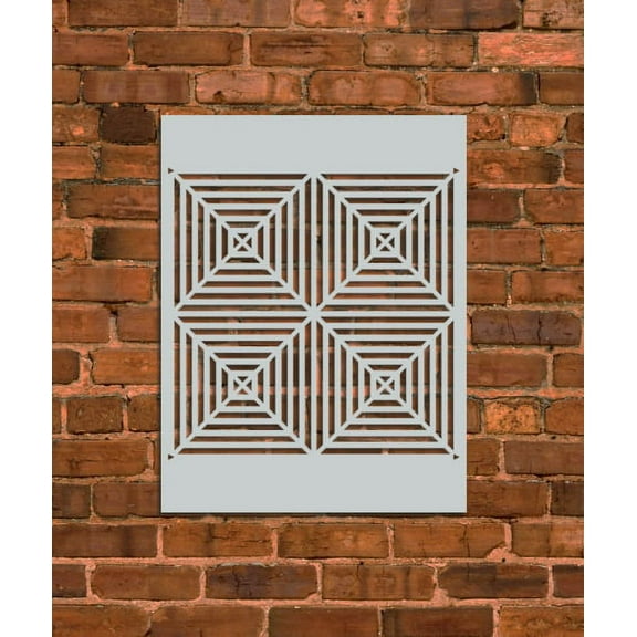 Striped Triangles Stencil