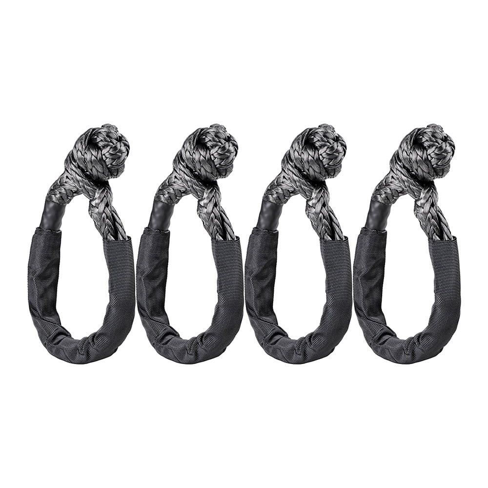 Astra Depot Soft Shackle & Winch Mount Kit - 2X 1/2" 38,000LB Shackles + Winch Mount 30,000LB