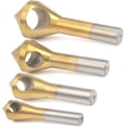 thumbnail image 1 of 4-piece conical drill chamfering set, deburring tool, compatible with cutting metal, wood and plastic LO-Ron_Apr, 1 of 5