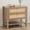 Carbon Cherry, variant on Rattan Nightstand with 2 Drawers and Storage Shelf, 26” Tall Wide Night Stand, Wood Large Bedside Table with Golden Handle for Bedroom, Side Table