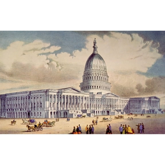 The United States Capitol In Washington D.C. History (36 x 24)