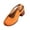 Orange, variant on DIVVce Suede Slingback Block Heels For Women Closed Toe Adjustable Buckle Comfort Casual Footwear