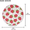 thumbnail image 4 of SKYSONIC 60" Cute Strawberry Round Table Cloth Red Heart Polyester Tablecloth Washable Tablecover for Party Dinner Home Decor, 4 of 7