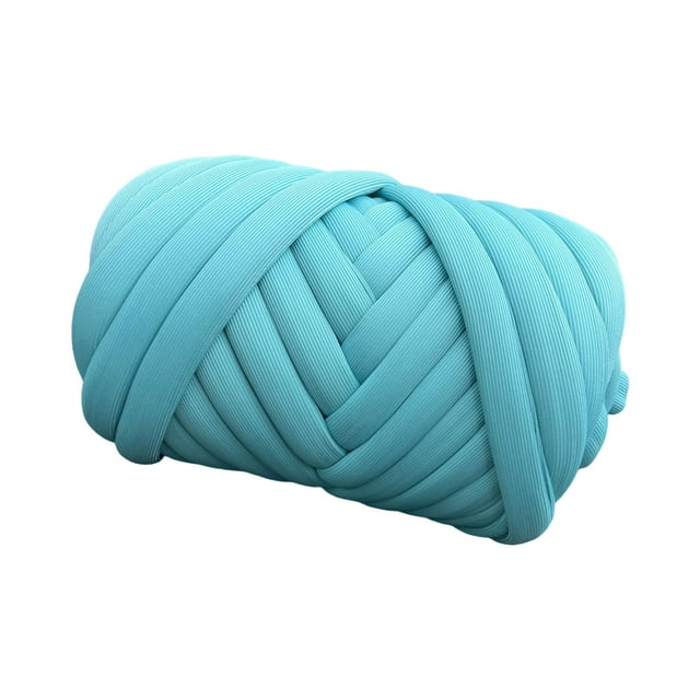 1000G brazo de hilo grueso hilo de tejer nudo trenzado manta Jumbo hilo Tubular hilo voluminoso para almohada fabricación de alfombras manta tapiz Azul Gloria hilo grueso