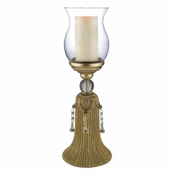 Ok Lighting Torsades Auriques Porte-Bougie Bougie Non Incluse 19,5 Pouces