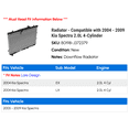 thumbnail image 2 of Radiator - Compatible with 2004 - 2009 Kia Spectra 2.0L 4-Cylinder 2005 2006 2007 2008, 2 of 2