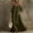 Army Green, variant on Blmnix Flowy Dresses Womens Dresses Long Summer Dresses Slip Dress Off The Shoulder Petticoat 3/4 Sleeve Pink Maxi Crew Neck Summer Casual Dresses for Women M