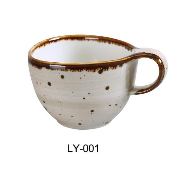 Yanco LY-001 Lyon 4 in. Coffee & Tea Cup, Reactive Glaze - 7 oz - Pack of 36
