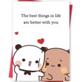 thumbnail image 1 of Tarjeta de San Valentín BENNLOOS romántica y tierna 13,5 x 20,5 cm, 1 of 7