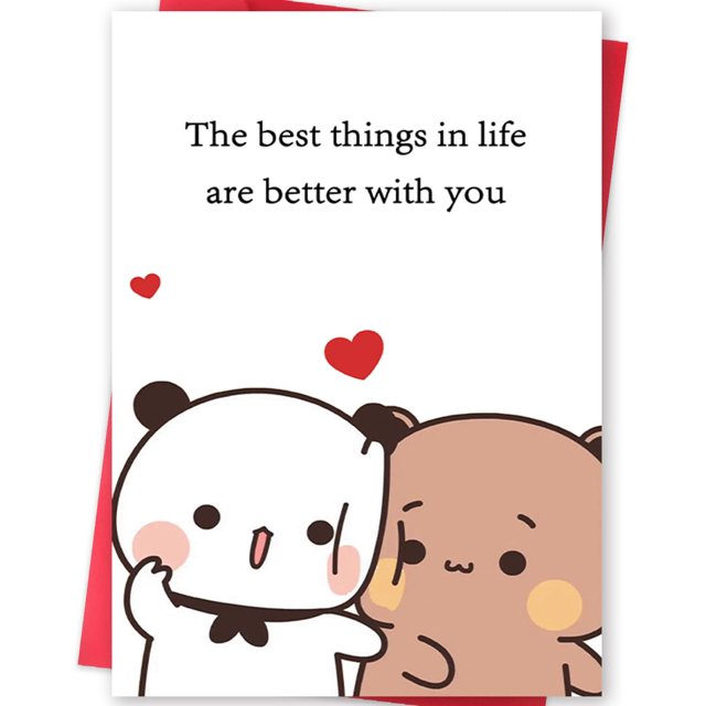 Tarjeta de San Valentín BENNLOOS romántica y tierna 13,5 x 20,5 cm