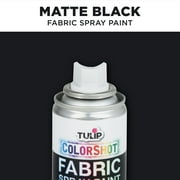 Tulip Color Shot Instant Fabric Spray Paint, 3 oz Black, Quick Dry and Permanent