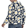 thumbnail image 6 of Goofa Daisy Floral for Men's Hooded Sweatshirt - Lightweight Pullover Hoodie with Kangaroo Pocket, Perfect for Everyday Wear-Small, 6 of 7