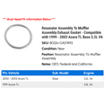 thumbnail image 2 of Resonator Assembly To Muffler Assembly Exhaust Gasket - Compatible with 1999 - 2003 Acura TL Base 3.2L V6 2000 2001 2002, 2 of 2
