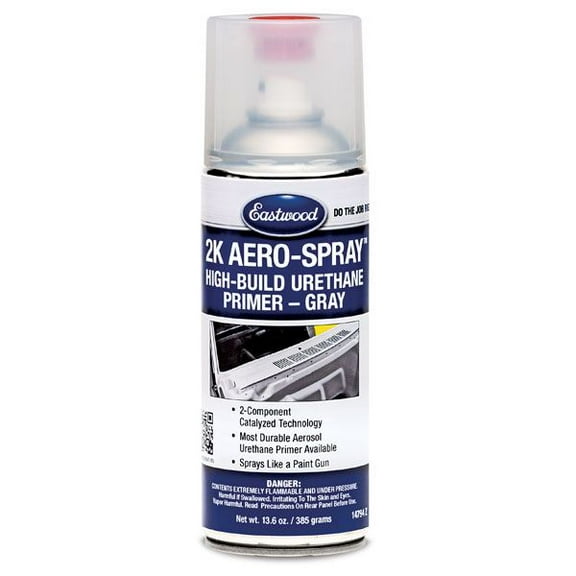 Eastwood 2K AeroSpray Gray Durable Aerosol High Build Urethane Primer Spray Paint