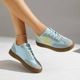 thumbnail image 2 of Women's Casual Shoes Fashion Suede Lace Up Flat Casual Shoes Comfortable Loafers For Daily Walking And Outing, 2 of 8