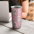 thumbnail image 4 of Dog Design Tumbler Stainless Steel Insulated Travel Coffee Cups with Lid and Straw Ideal Memorial Gift for Dog Dad/Mom,20oz, 4 of 6