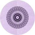 thumbnail image 1 of Ahgly Company Machine Washable Indoor Round Transitional Rich Lilac Purple Area Rugs, 8' Round, 1 of 7