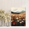 thumbnail image 2 of Qisvanset 12x16 Inch Neutral Spring Wildflower Canvas Wall Art, Vintage Farmhouse Field Landscape Decor, 2 of 5