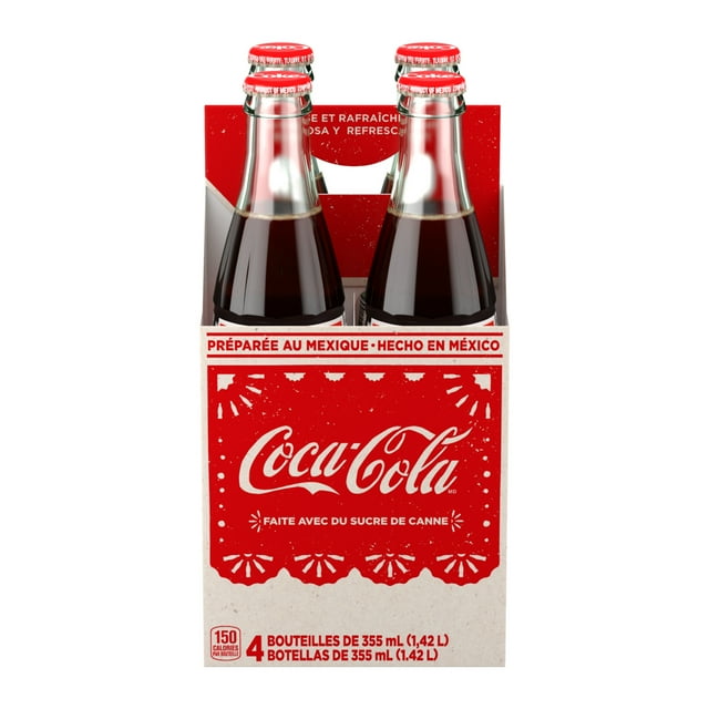 Coca-Cola du Mexique Glass Bouteilles, 355 mL, 4 Pack