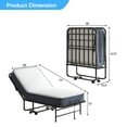 thumbnail image 2 of MJKONE Folding Bed with Mattress, Rollaway Fold Up Bed for Small Space, Foldable Bed with Lockable Wheels, 2 of 10
