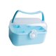 thumbnail image 3 of Organizador de accesorios para el cabello, lindo contenedor de almacenamiento multiusos portátil con cerradura Azul, 3 of 9