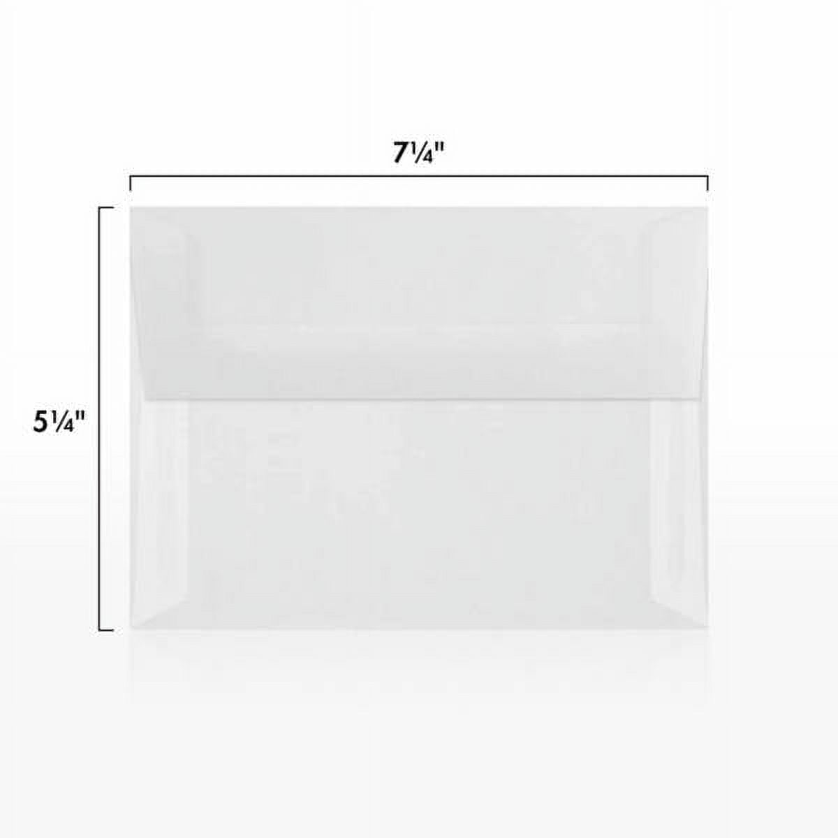 LUXPaper A7 Invitation Envelopes, 5 1/4 x 7 1/4, Clear Translucent, 250/Pack